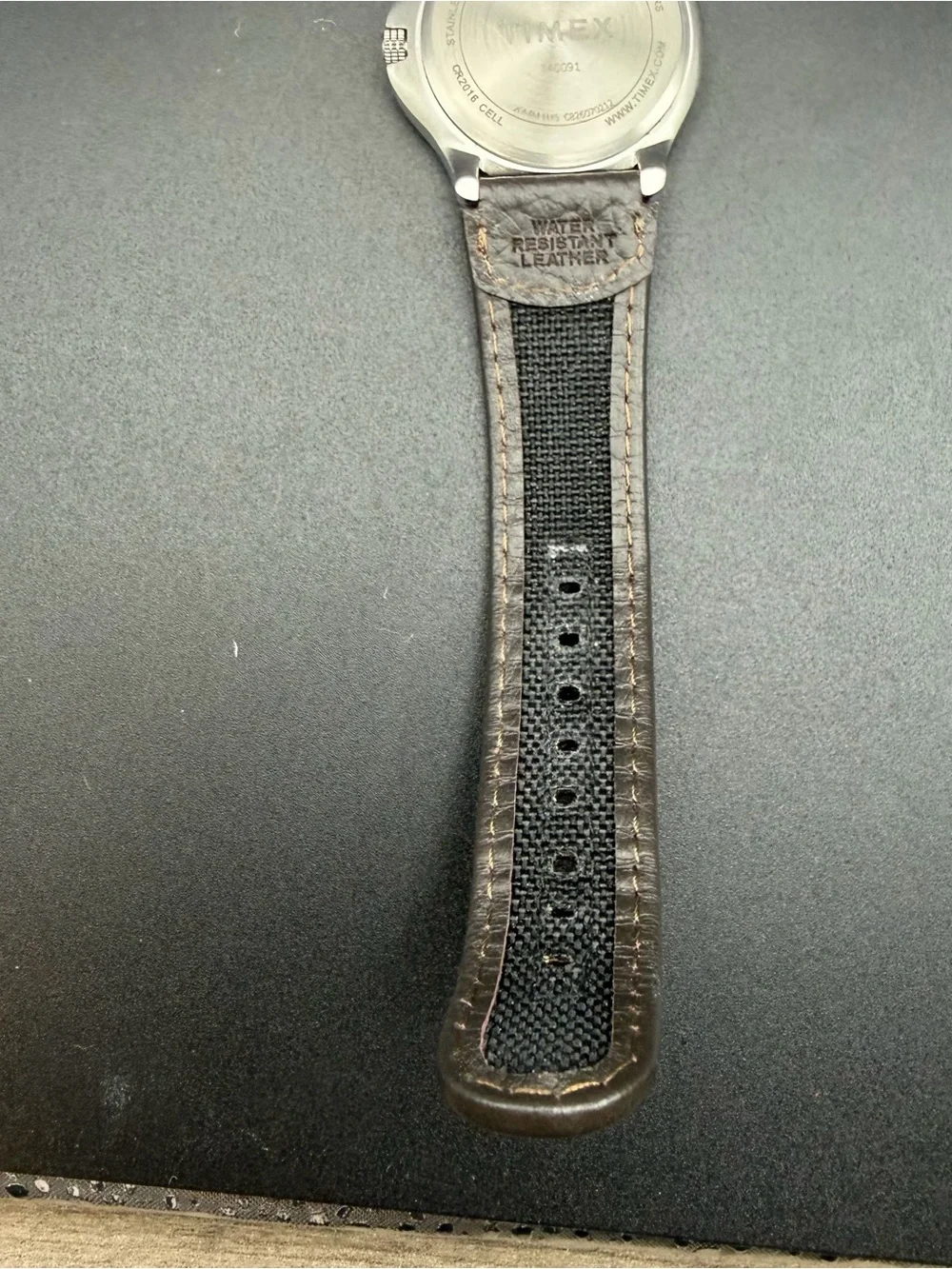 Timex Expedition Watch CR2016 cell T40091 Indiglo Leather #W05
